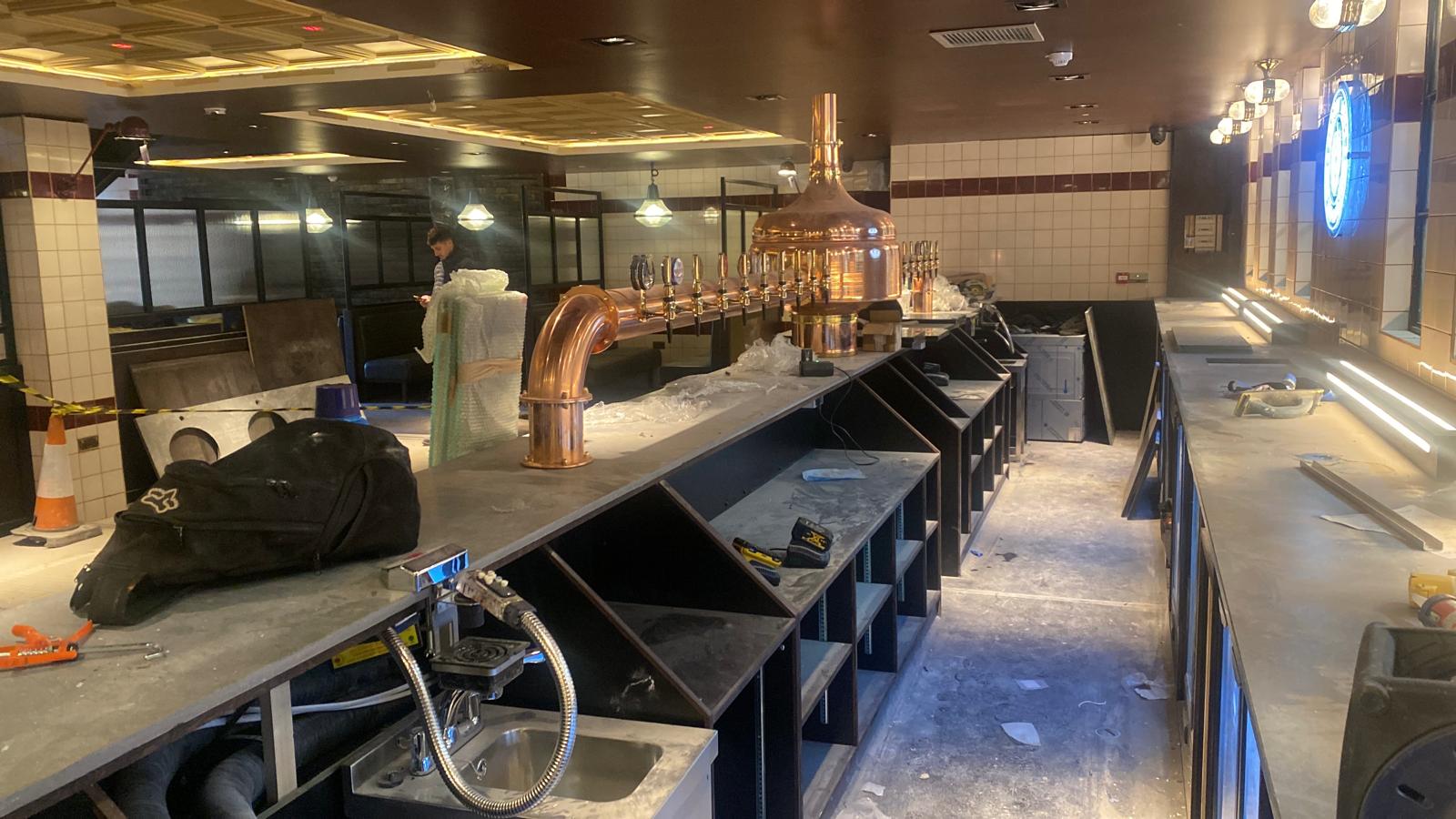 New bar installation with copper dispense system