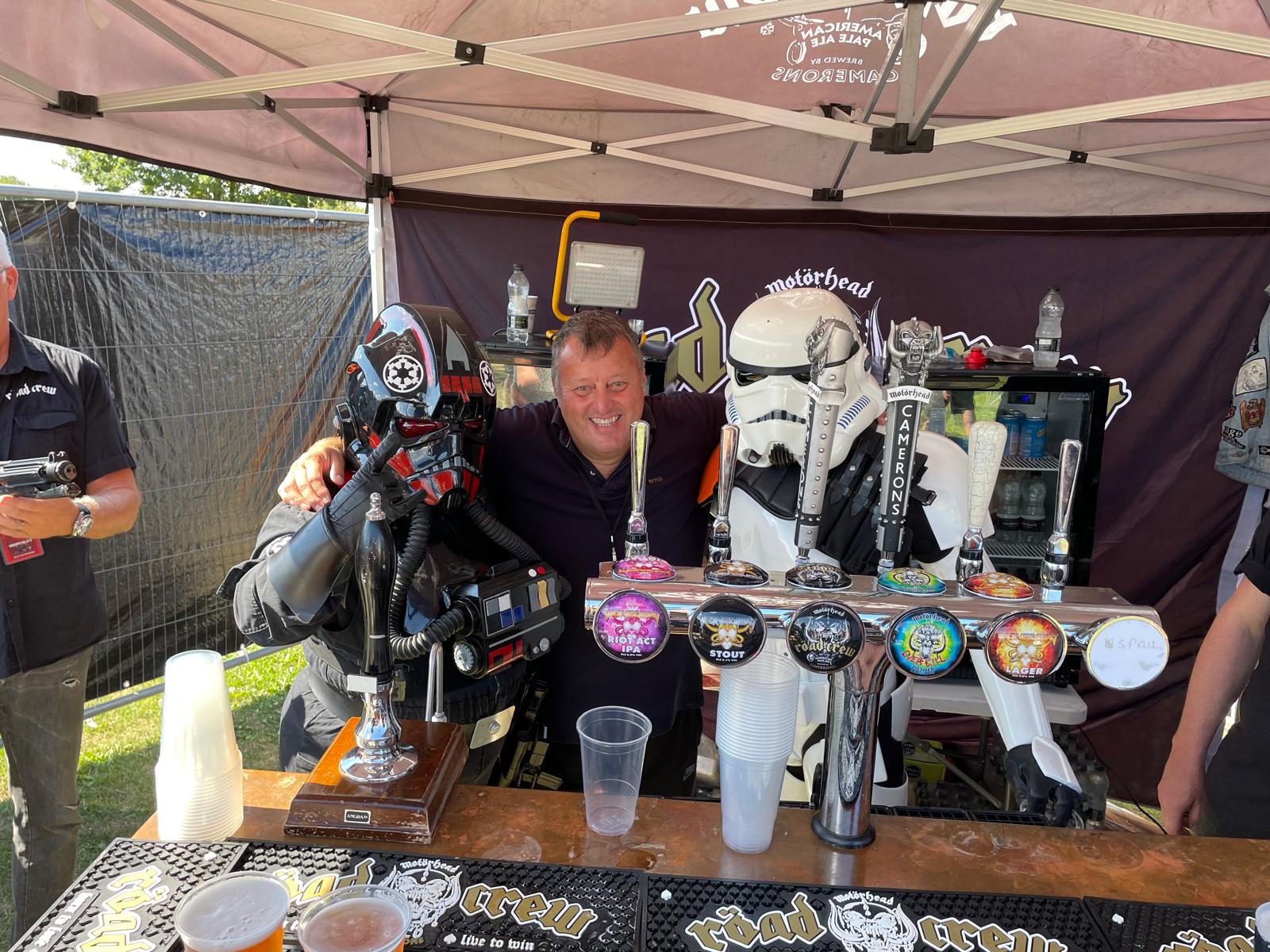 Festival bar with high-speed taps and themed event staff